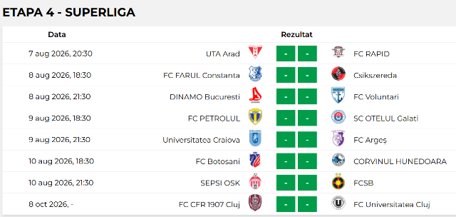 Schimbare de oră și zi. Petrolul-Oțelul Galați este duminică, de la ora 18.30