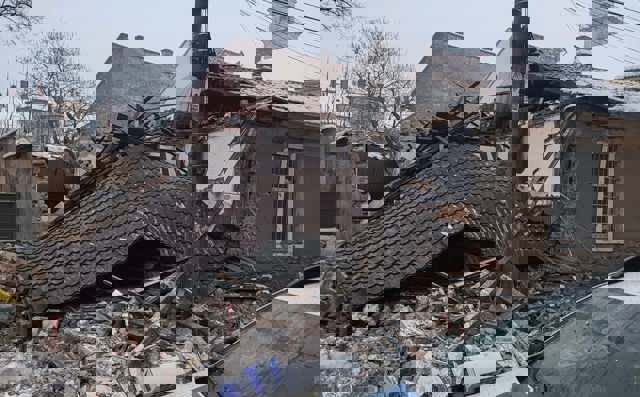 Șase străzi din Lugoj, fără gaz după explozia de la sediul Poliției Rutiere