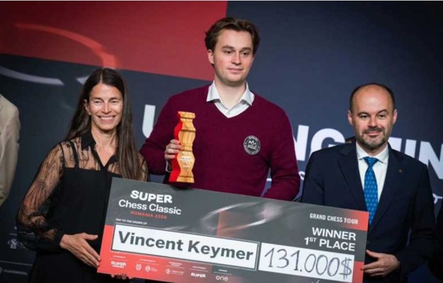Șahistul german Vincent Keymer a câștigat turneul Super Chess Classic România 2026