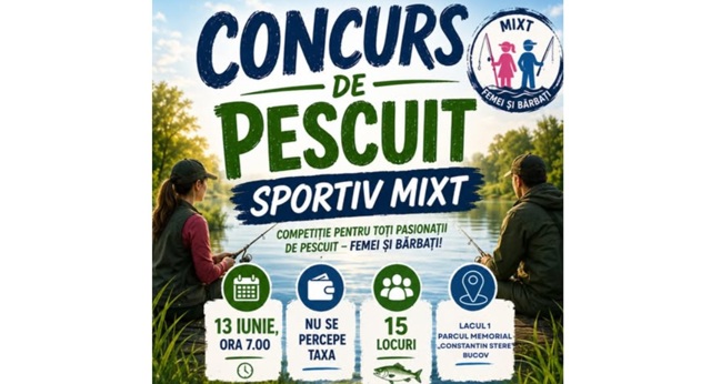 Concurs de pescuit sportiv, sâmbătă, la Bucov. Cum se fac înscrierile