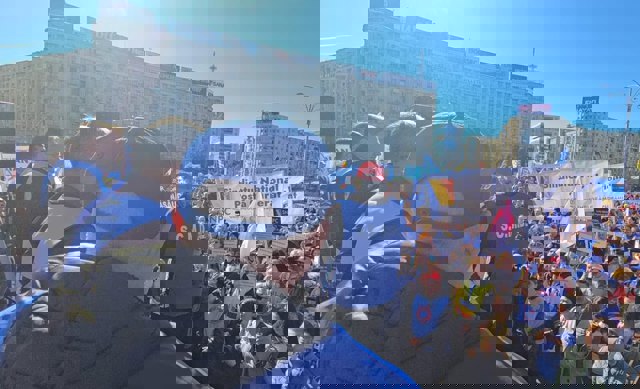 Mii de sindicaliști protestează marți, în Piața Victoriei, împotriva măsurilor Guvernului Bolojan