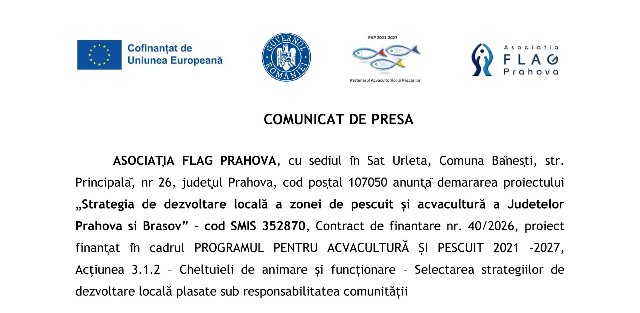 ASOCIAȚIA FLAG PRAHOVA - COMUNICAT DE PRESĂ