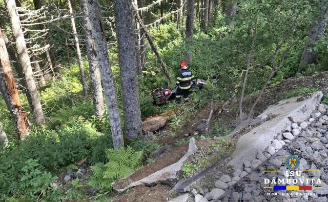 O femeie a ajuns la spital victimă a unui accident de motocicletă petrecut pe raza localității Moroeni