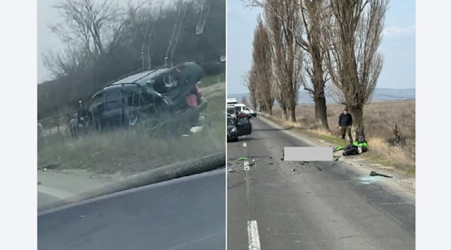 UPDATE. Accident cu motociclist, marți, pe DN1D. Trafic blocat