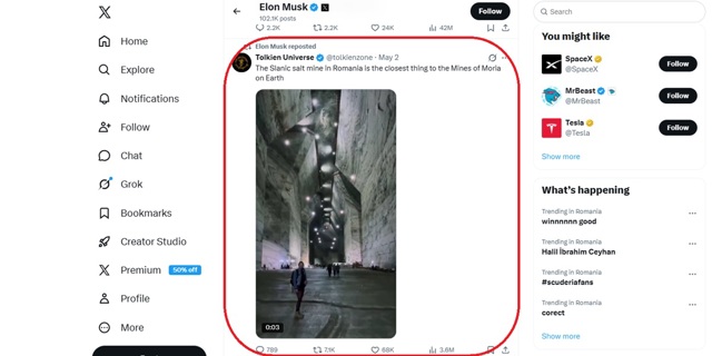 VIDEO 🎦 Imagini din galeriile de la Salina Slănic l-au lăsat fără cuvine pe miliardarul Elon Musk 