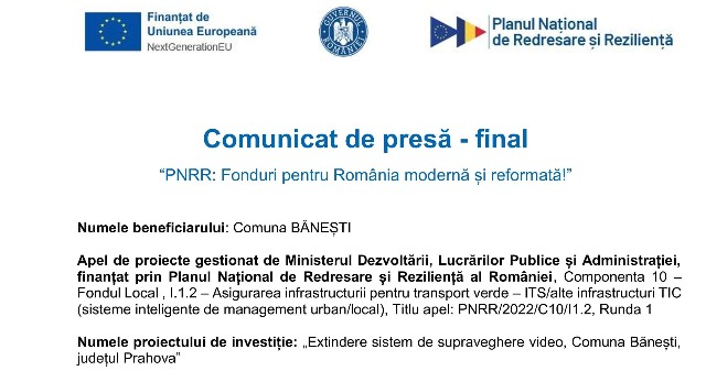 Comuna BĂNEȘTI 