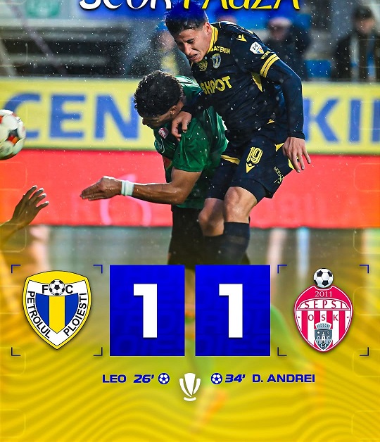 Remiză în ploaie. Petrolul-Sepsi 1-1