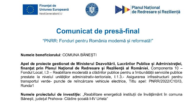 COMUNA BĂNEȘTI 