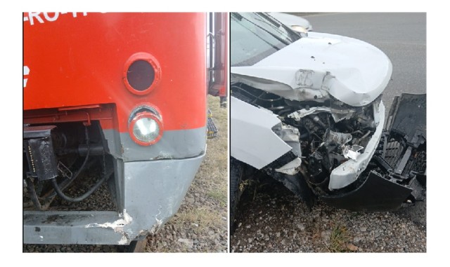 UPDATE. Mașină lovită de tren pe DJ102, la Găgeni