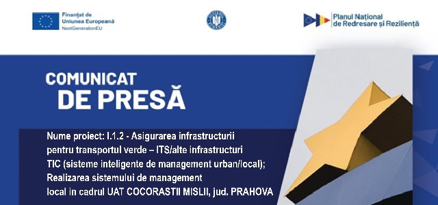 U.A.T. COMUNA COCORĂȘTII MISLII - Comunicat de presă - „PNRR: Fonduri pentru România modernă și reformată!”