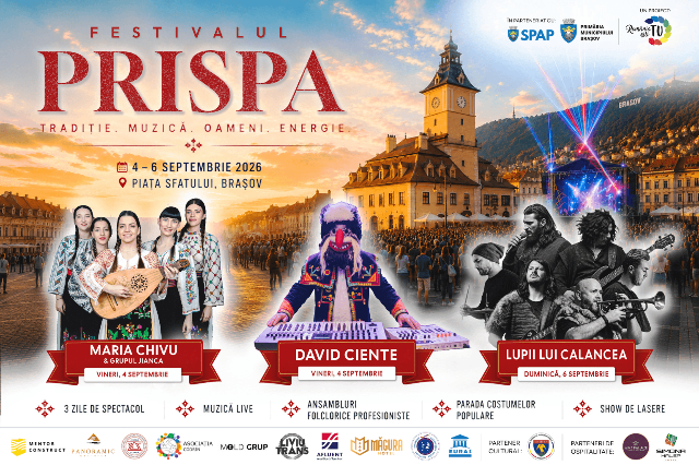 Trei zile de sărbătoare. Administrația Prezidențială, la deschiderea Festivalului PRISPA. „Toată România, într-un singur loc”, de vineri, în Piața Sfatului
