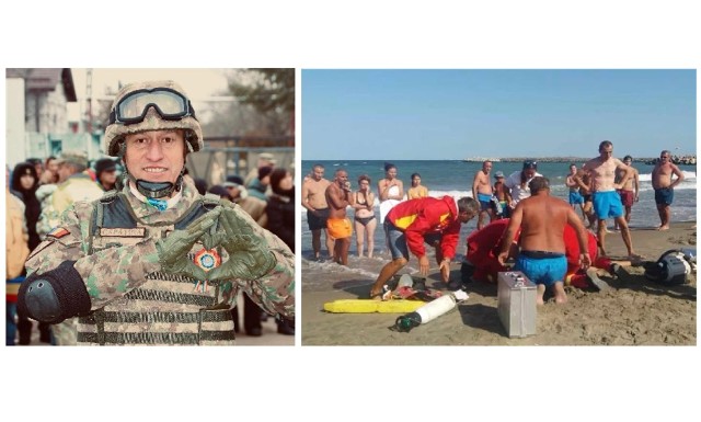 Fetiță de 11 ani salvată de la înec pe plaja din Mamaia. Îngerul ei păzitor a fost un militar din Buzău