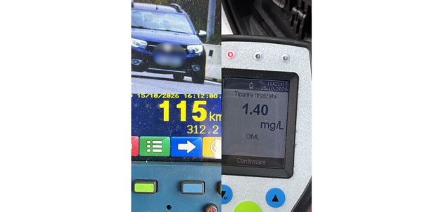 CORNU. În viteză, pe DN1, cu alcoolemie de 1,40. Un șofer din Brașov s-a ales cu dosar penal 