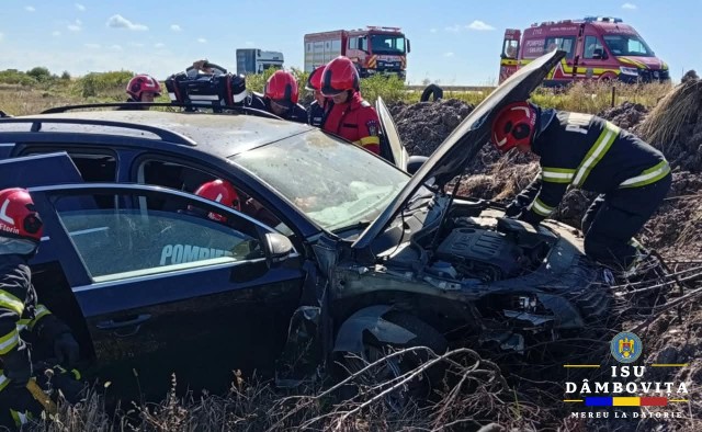 Accident rutier pe A1 – km 72. Un bărbat a ajuns la spital