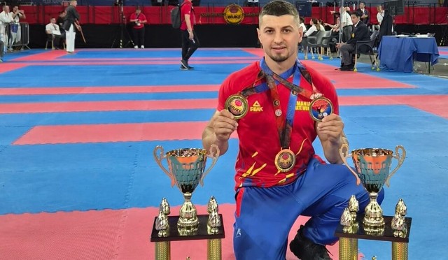 Trei medalii de aur pentru Albert Bătăiosu, polițist și instructor în cadrul IJP Prahova, la Campionatului Mondial de Karate WUKF