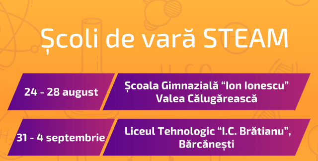Fundația Comunitară Prahova lansează două Școli de Vară STEAM gratuite pentru copii, în localitățile Valea Călugărească și Bărcănești