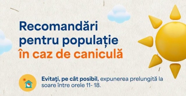 Recomandările Ministerului Sănătății către populație pentru a trece cu bine de valul de caniculă