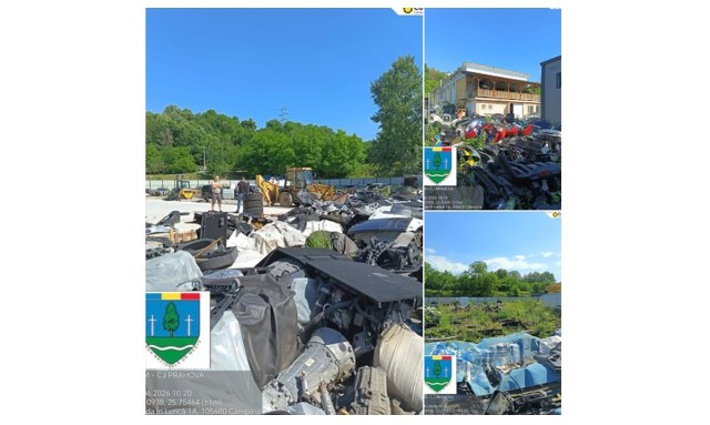 Amendă de 60.000 de lei aplicată de Garda de Mediu, la Câmpina. Firma dezmembra, fără autorizație, mașini scoase din uz
