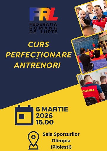Perfecționare la Ploiești. Antrenorii de lupte libere sunt invitați la Sala Olimpia