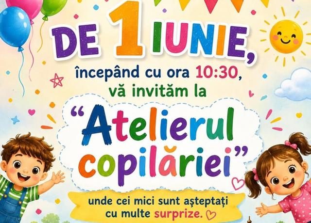 „Atelierul Copilăriei”, pe 1 Iunie, la Zoo Bucov. Intrarea este liberă