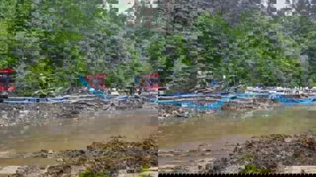 La Praid au fost repuse în funcțiune motopompele de mare capacitate, în urma creșterii debitului pârâului Corund