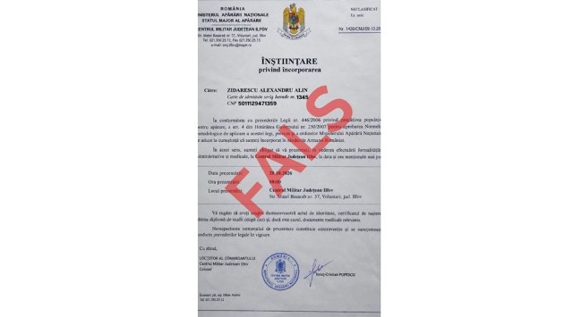 MApN avertizează asupra unui material fals care circulă în mediul on-line: „NU se fac niciun fel de încorporări în Armata României!”