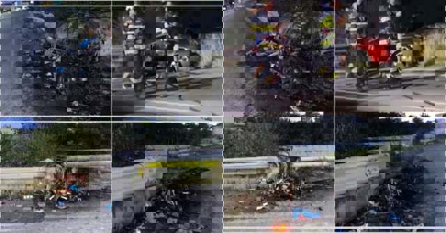 Doi bărbați au fost găsiţi carbonizaţi în autoturismul cu care au fugit de Poliţie cu 185 km/h, la Râmnicu Vâlcea