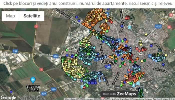 Un ploieștean a creat hărți interactive pentru Ploiești, Câmpina și Plopeni. Cu un singur click poți afla toate detaliile tehnice despre blocul în care locuiești