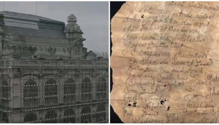 Mesaj al unor deţinuţi politici, scris în 1950, găsit în pereţii Cazinoului de echipa de restaurare