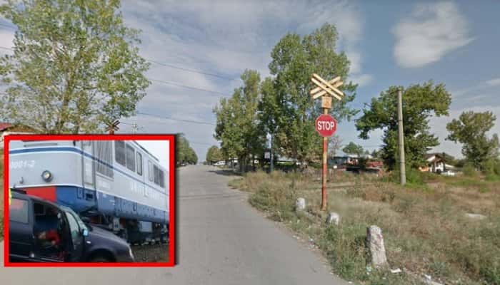 Maşină lovită de tren lângă Oborul Ploieşti. Un bărbat a murit, o femeie e rănită grav