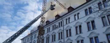 Incendiu la Palatul Administrativ din Suceava 