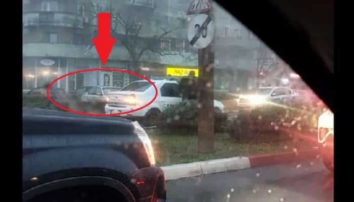 Accident cu BMW, marți, pe Bd. Republicii. Mașina a ajuns pe spațiul verde