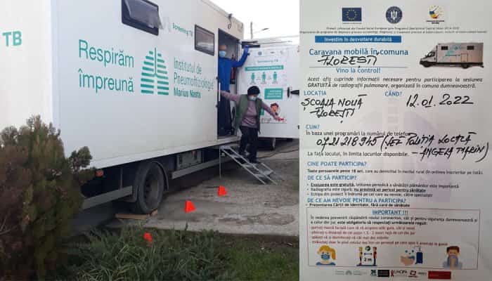 Radiografii gratuite pentru locuitorii din Florești, în cadrul campaniei de screening TB