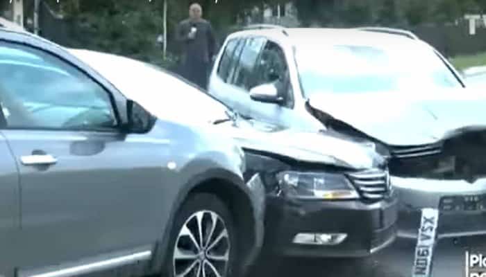 VIDEO. Accident surprins de echipa TVR Neamț în momentul realizării unui reportaj