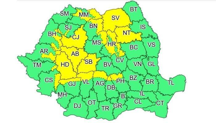 COD GALBEN | Avertizare meteo - Ninsori însemnate și strat de zăpadă consistent