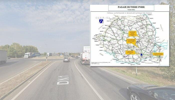 CNAIR vrea să construiască o pasarelă la intersecția dintre DN1 și drumul spre Strejnic