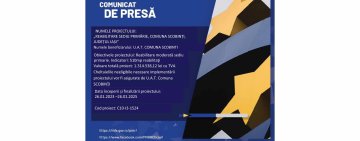 COMUNICAT DE PRESĂ  | „PNRR: Fonduri pentru România modernă şi reformată” | U.A.T. COMUNA SCOBINŢI