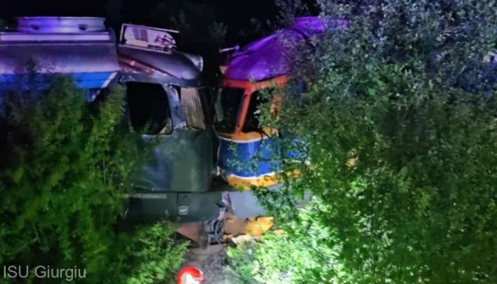 Mecanicul care a provocat un accident între 2 locomotive în Giurgiu, sub control judiciar pentru 60 de zile