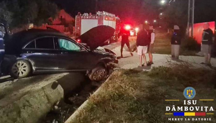 FOTO. Accident rutier petrecut în Petrești. O persoană implicată a refuzat transportul la spital