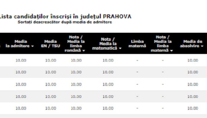 admitere liceu 2023