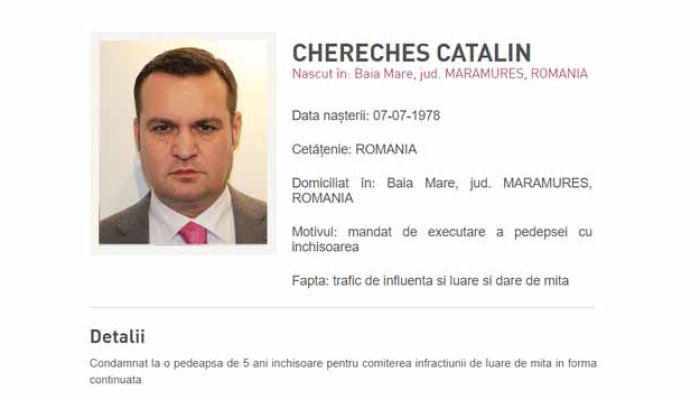 Cătălin Cherecheș condamnat definitiv urmărire