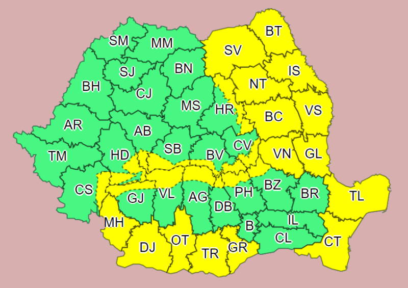 alerta meteo avertizare anm cod galben vant viscol ninsori