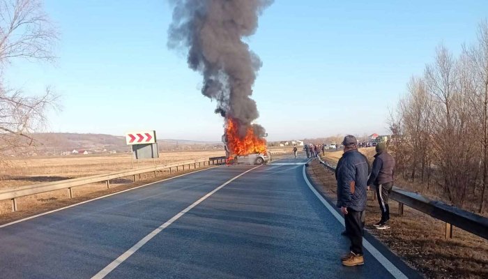 accident incendiu Galați