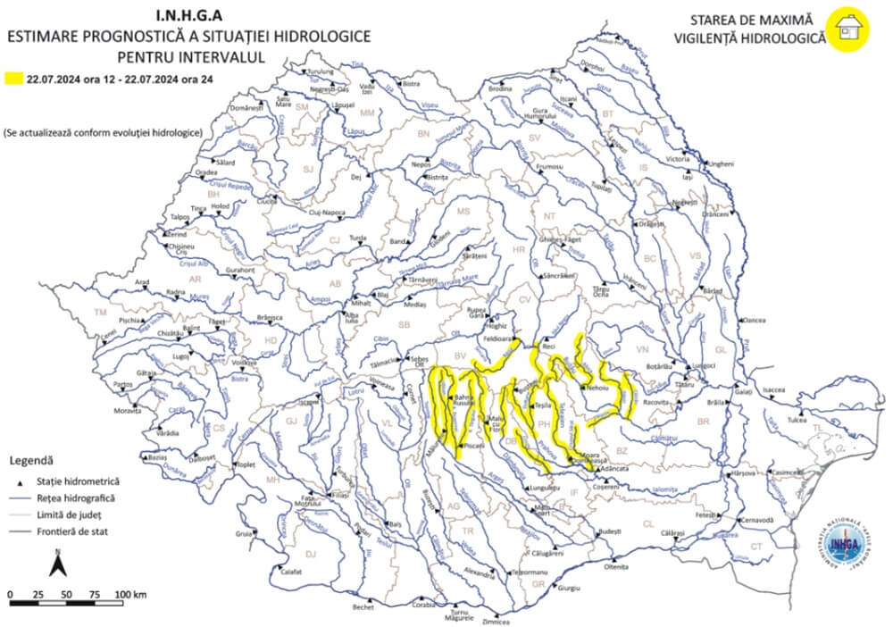 inundații alerta cod galben
