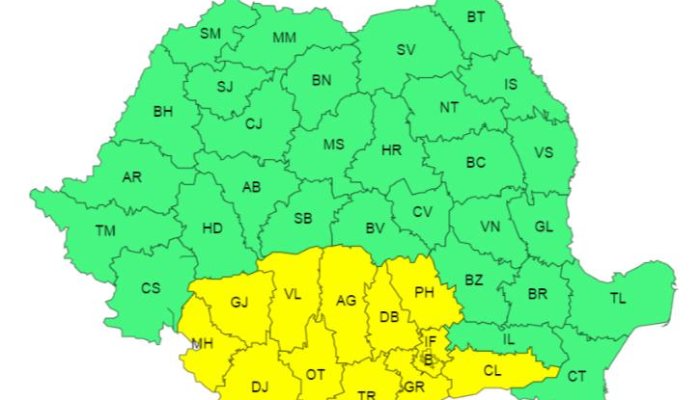 Cod galben de caniculă în Prahova și alte județe, luni