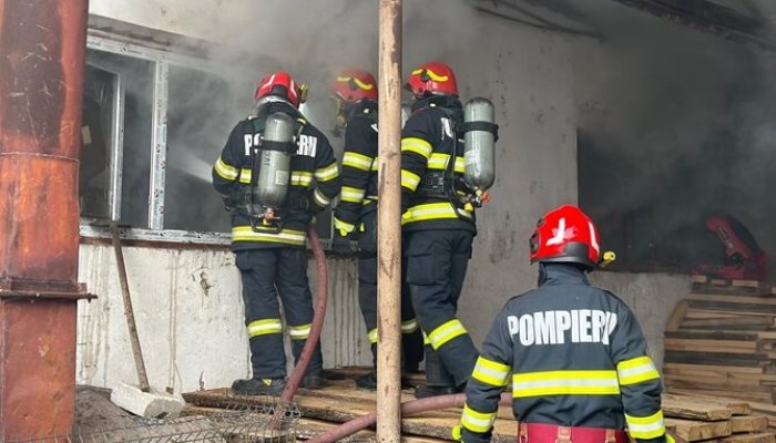 incendiu bucov fabrică prelucrarea lemnului