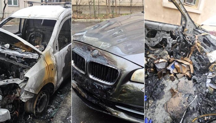 Mașini incendiate