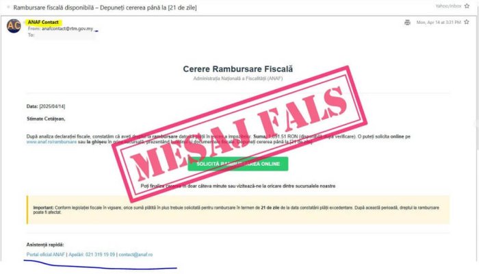 anaf campanie email