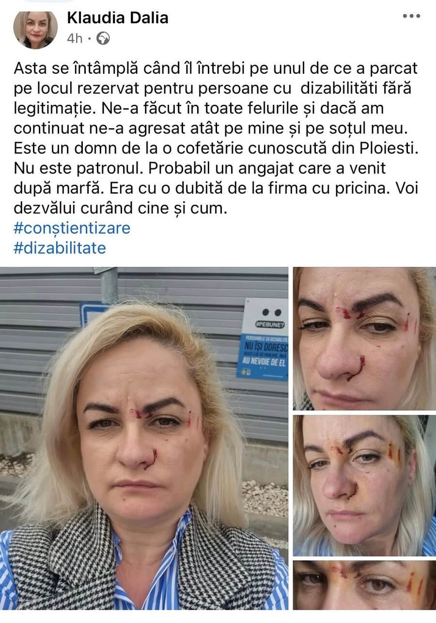 cuplu agresat loc parcare dizabilități
