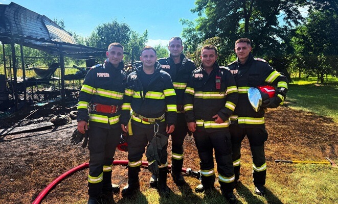 pompier intervenție incendiu drajna